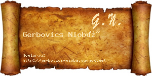 Gerbovics Niobé névjegykártya